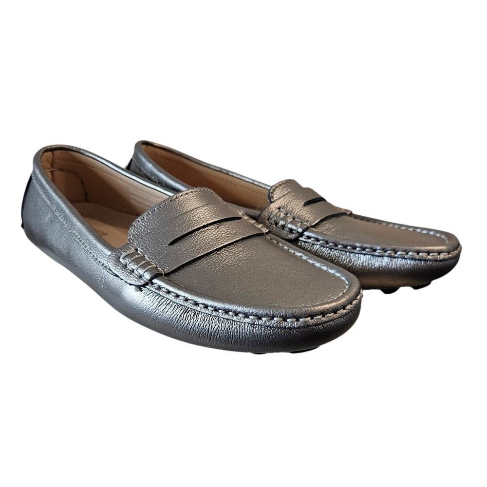 Artisure Classic Leather Penny Loafers Walking Flat Driving Moccasin Gold